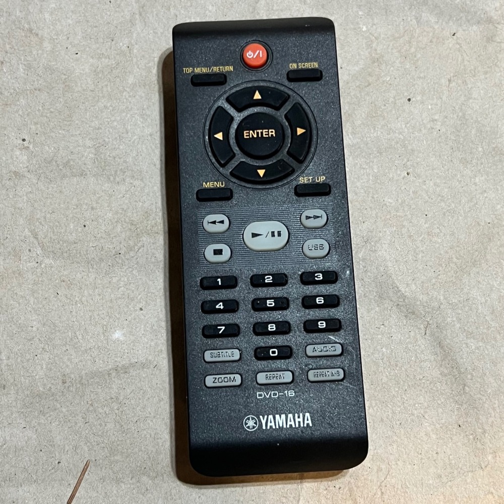 Yamaha DVD-16 Remote Control Black Genuine OEM Replacement USB Zoom‎ Subtitle